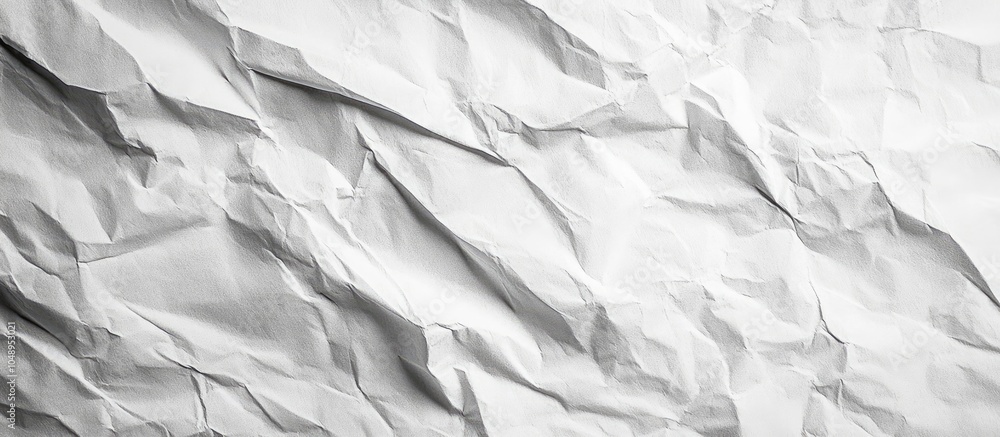 Poster Grunge textured background of wrinkled blank white paper. with copy space image. Place for adding text or design