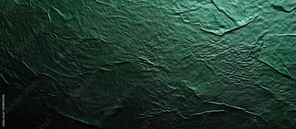 Fototapete Green textured paper background with a pattern for design Copyspace for text and work