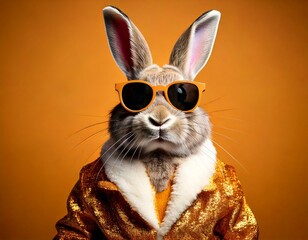 Lustiger Osterhase mit übergroßer Sonnenbrille – Perfekt für humorvolle Osterkarten und Social Media