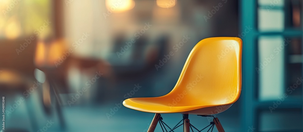 Aufkleber chair Background modern chair furniture blurred background abstract Defocused Bokeh. with copy space image. Place for adding text or design