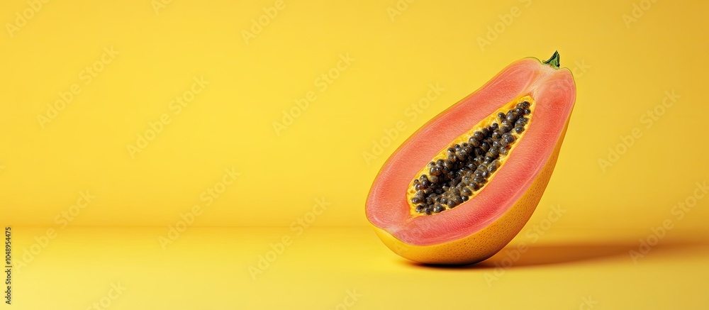 Fototapete papaya. with copy space image. place for adding text or design
