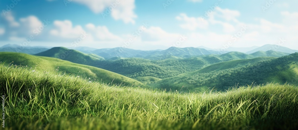 Poster blurry landscape suitable for copyspace space available for text