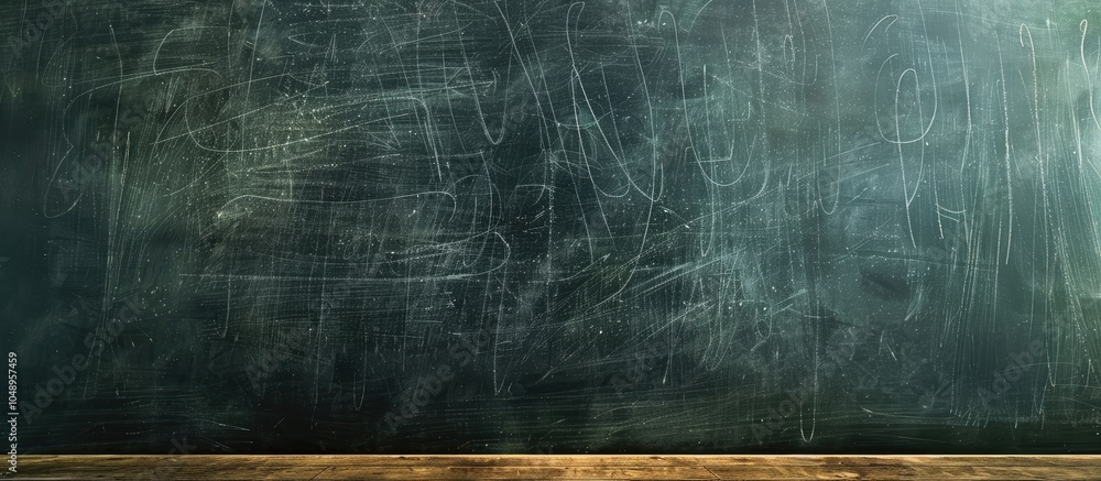 Aufkleber Chalk erased from the blackboard. with copy space image. Place for adding text or design