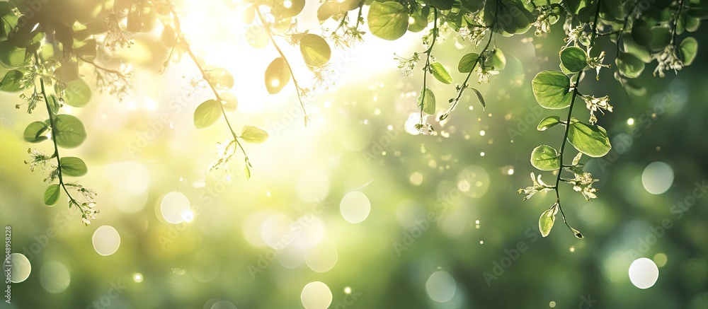 Poster nature s blur and bokeh light. with copy space image. place for adding text or design