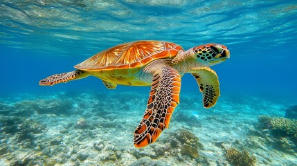 Fototapeta premium green sea turtle,generated ai