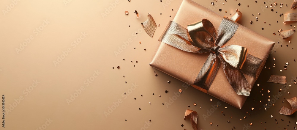 Poster lovely gift wrapping. with copy space image. place for adding text or design