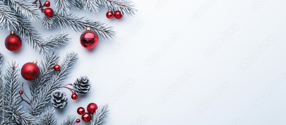 Poster winter holidays backdrop on a white background with copy space for text new year and christmas postc