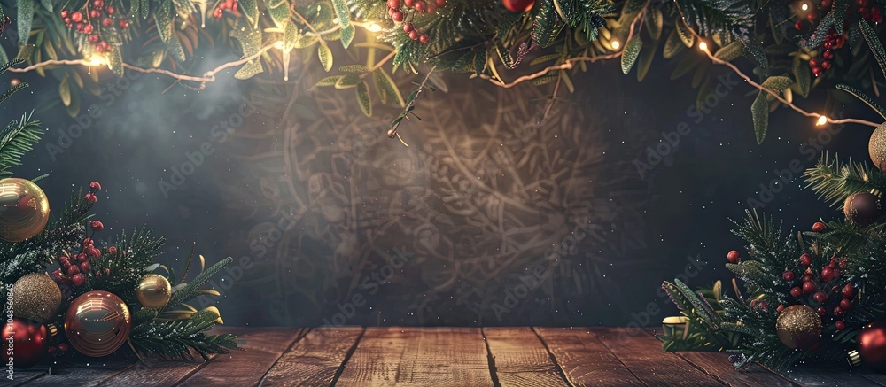 Aufkleber Christmas holiday backdrop in a vintage hue. with copy space image. Place for adding text or design