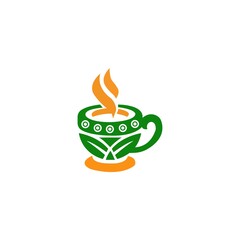 Coffee cup vector logo template design