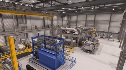 Modern Industrial Facility with Advanced Machinery