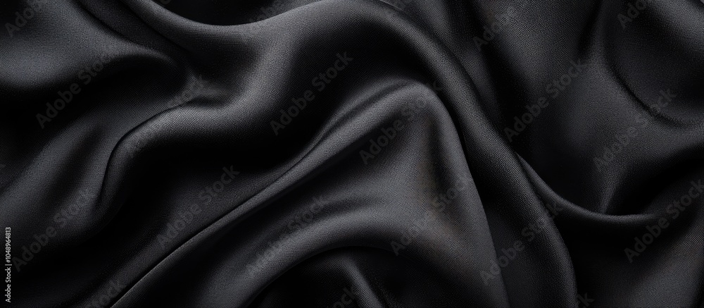 Poster Black textile texture suitable for a background vertical. with copy space image. Place for adding text or design