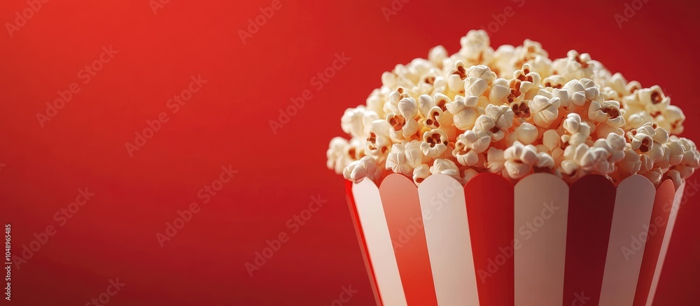 Poster Popcorn inside the popcorn maker. with copy space image. Place for adding text or design