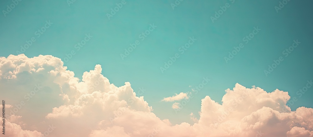 Aufkleber beautiful vintage toned blue sky with white clouds ideal for background and wallpaper a natural and 