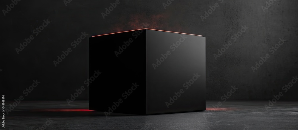 Poster Black Box with Doff Color. with copy space image. Place for adding text or design