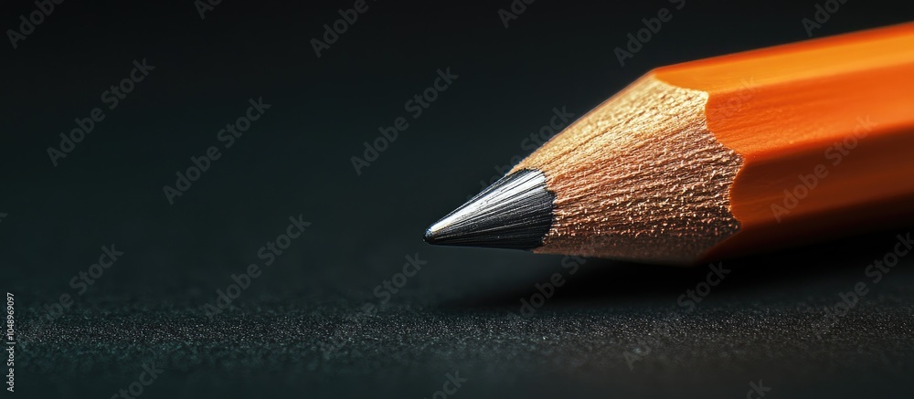 Leinwandbilder sharp pencil tip close up shallow depth of field. with copy space image. Place for adding text or design