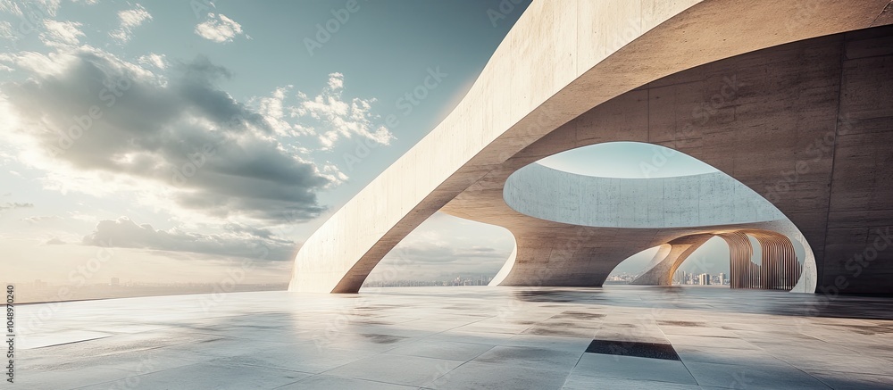 Poster Contemporary structure. with copy space image. Place for adding text or design