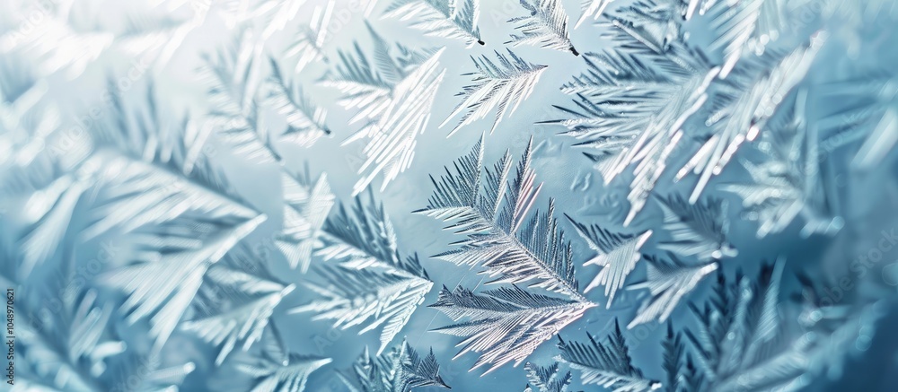 Aufkleber Abstract background featuring a frosty pattern on glass. with copy space image. Place for adding text or design