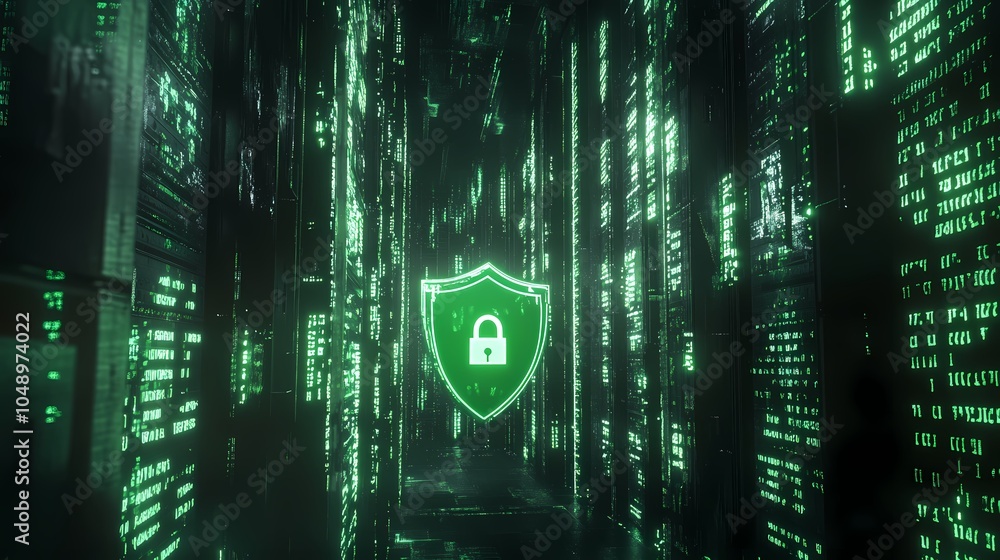 Wall mural digital shield protecting streams of data