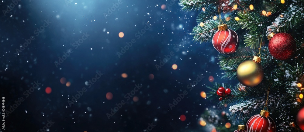 Poster Background for Christmas and New Year holidays. with copy space image. Place for adding text or design