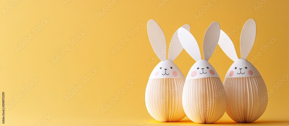 Poster easter bunny paper gift egg wrap diy concept idea children s crafts for easter with a minimalist app