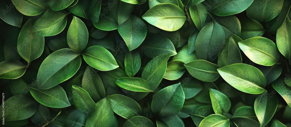 Leinwandbilder spring leaves natural green background of a bush. with copy space image. place for adding text or de