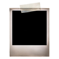 Realistic Blank Photo Frames Vector Set on Transparent Background.