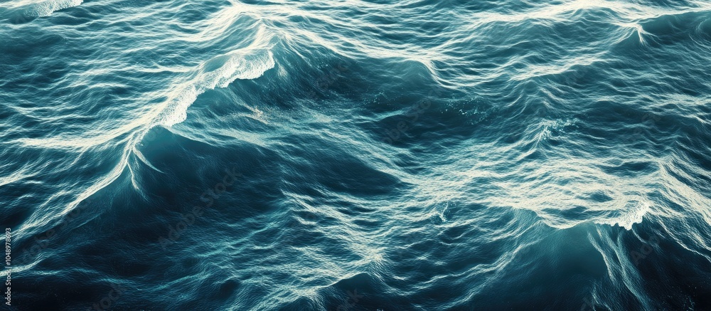 Fototapete Caustics on the ocean s surface. with copy space image. Place for adding text or design
