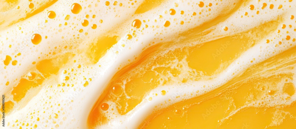 Poster bright orange juice texture isolated on a white background showcasing a close up of the vibrant oran