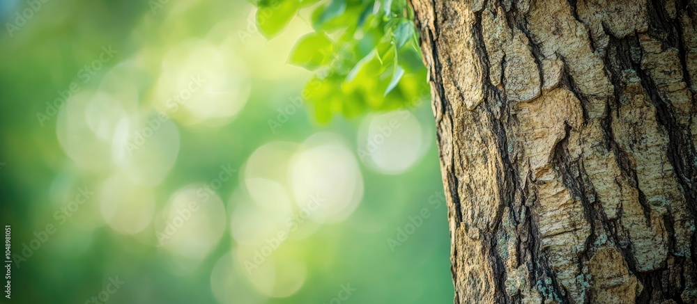 Poster texture of paulownia tomentosa bark against a blurred natural greenery background this provides a na