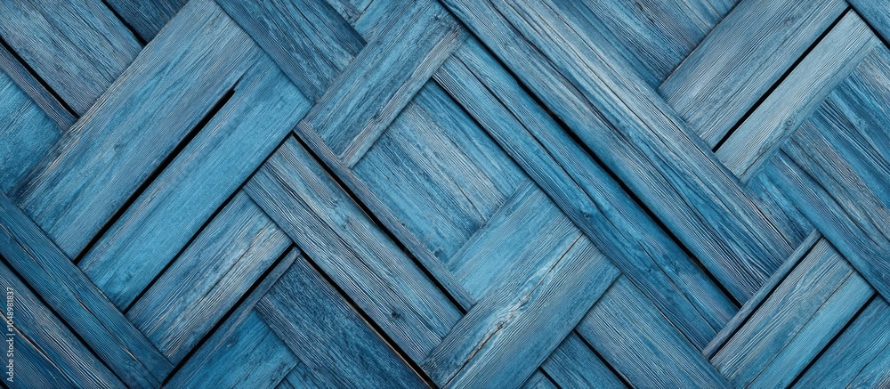 Aufkleber blue wooden parquet pattern. with copy space image. Place for adding text or design