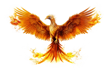 PNG Phoenix bird white background creativity.
