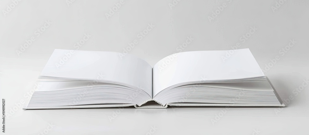 Poster blank book cover set against a white background. with copy space image. place for adding text or des