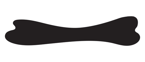 Bone Icon. dog bone icon. Bone Icon isolated on black and silhouette.
