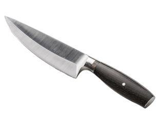 A kitchen knife isolated on transparent background