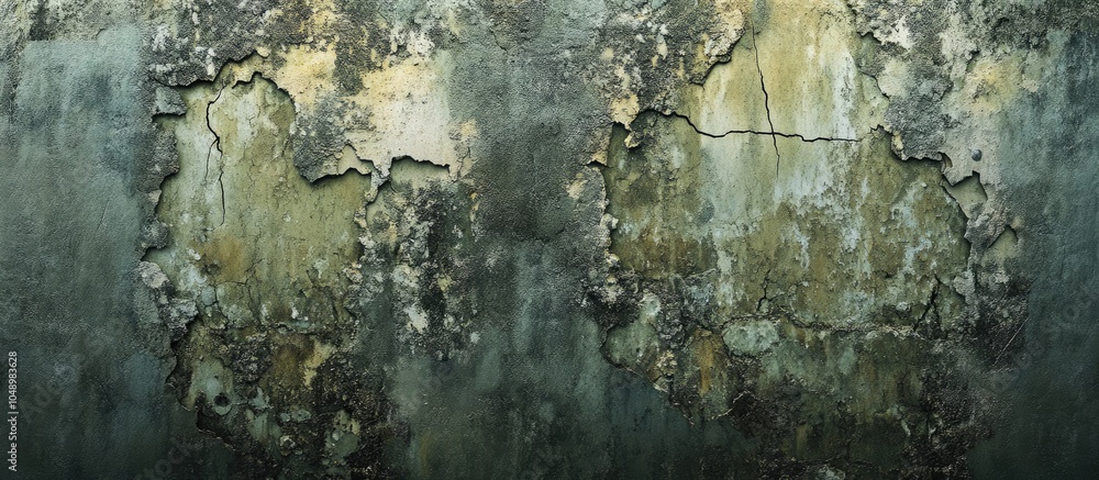 Leinwandbilder the realistic wall texture is quite moldy and cracked because of the absence of a proper paint coati