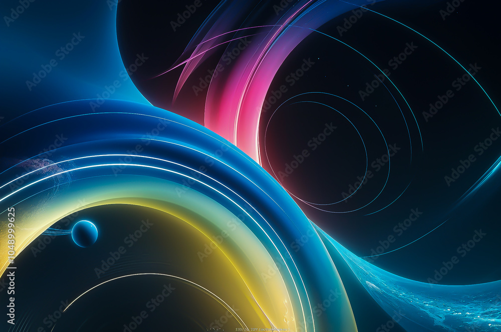 Poster abstract background with glowing lines