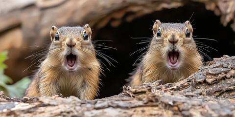 comedy, funny moment with an image of an animal, gophers