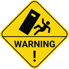 Warning Falling Objects sign vector