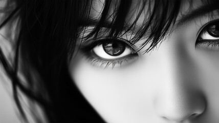 Fototapeta premium 日本人女性の瞳に映る静寂