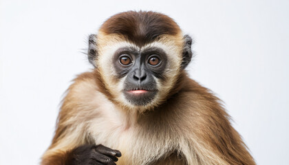 Obraz premium Gibbon on white background isolated
