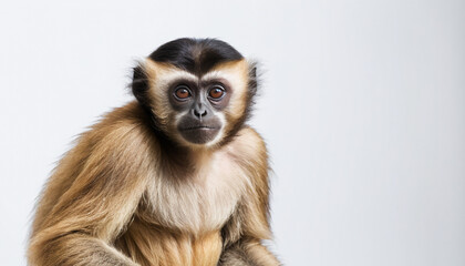 Obraz premium Gibbon on white background isolated