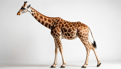 Giraffe on white background isolated