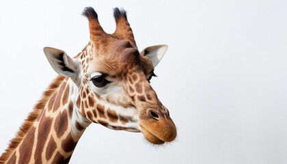 Giraffe on white background isolated