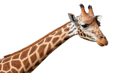 Obraz premium Giraffe on white background isolated