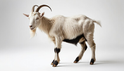 Obraz premium Goat on white background isolated