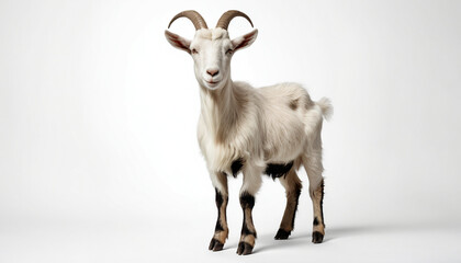 Fototapeta premium Goat on white background isolated