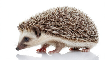 Obraz premium Hedgehog on white background isolated