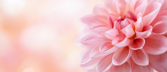 Fototapeta premium A pink flower with a blurred foreground and background