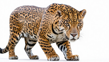 Obraz premium Jaguar on white background isolated