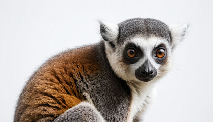 Obraz premium Lemur on white background isolated 